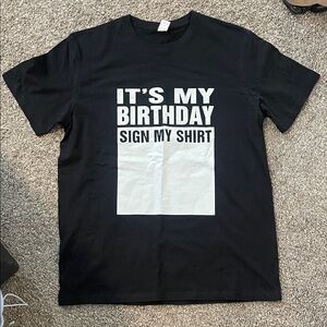 Black Birthday Graphic Tee